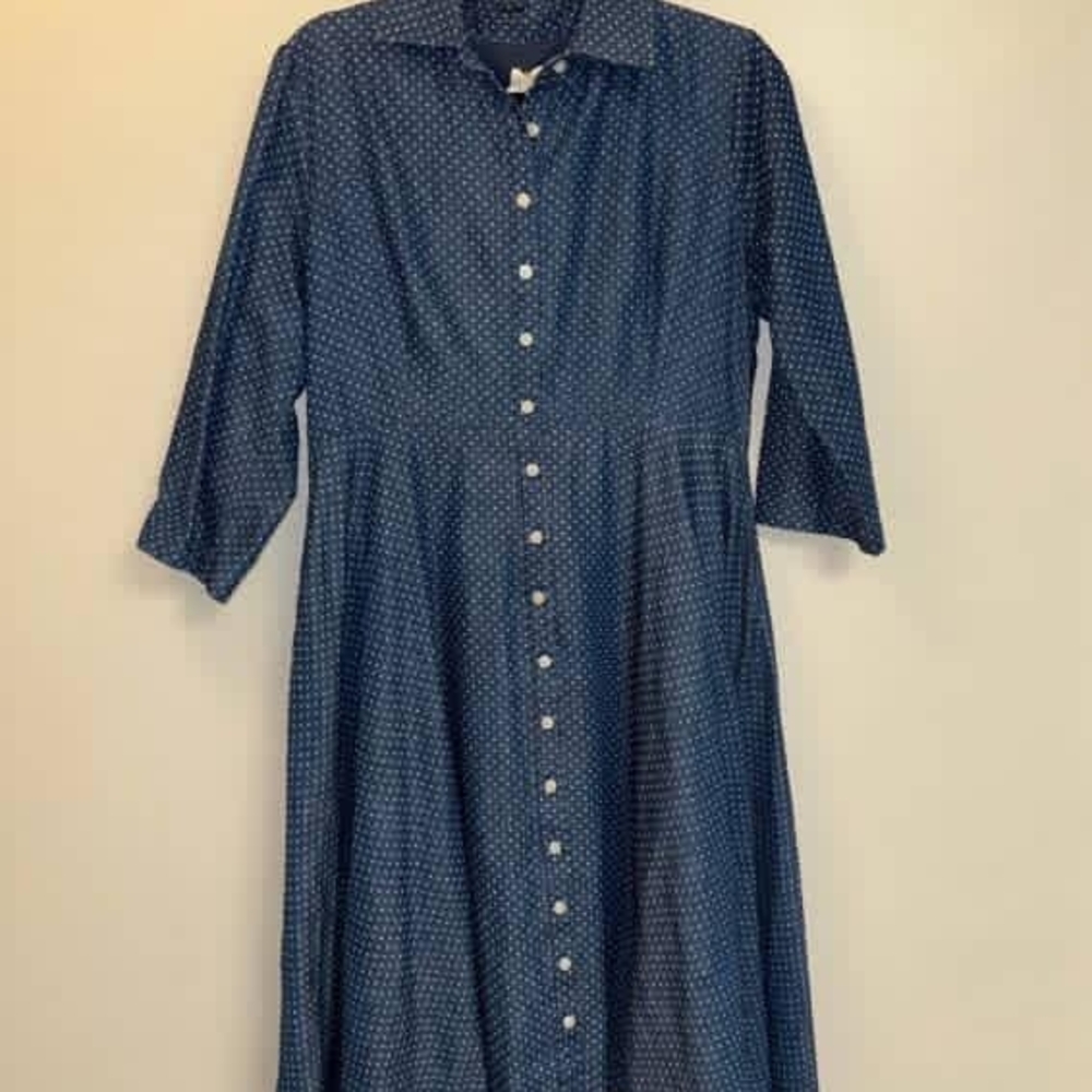 Dainty Jewells Blue Pleated Buttoned Sundress